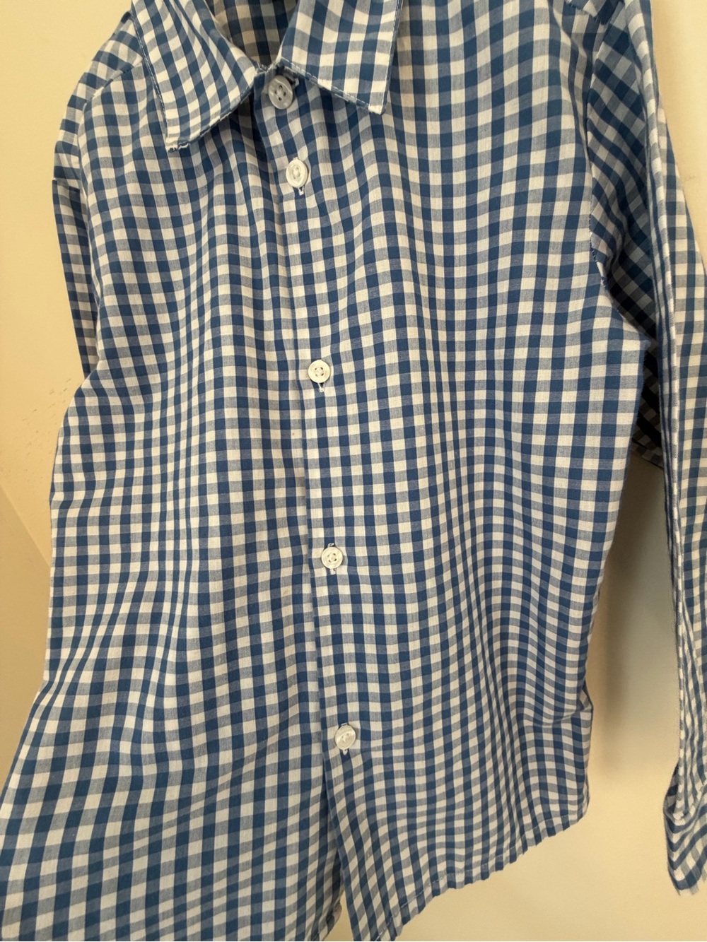 Izod Blue & White Gingham Button-Down Shirt - Picture 4 of 5